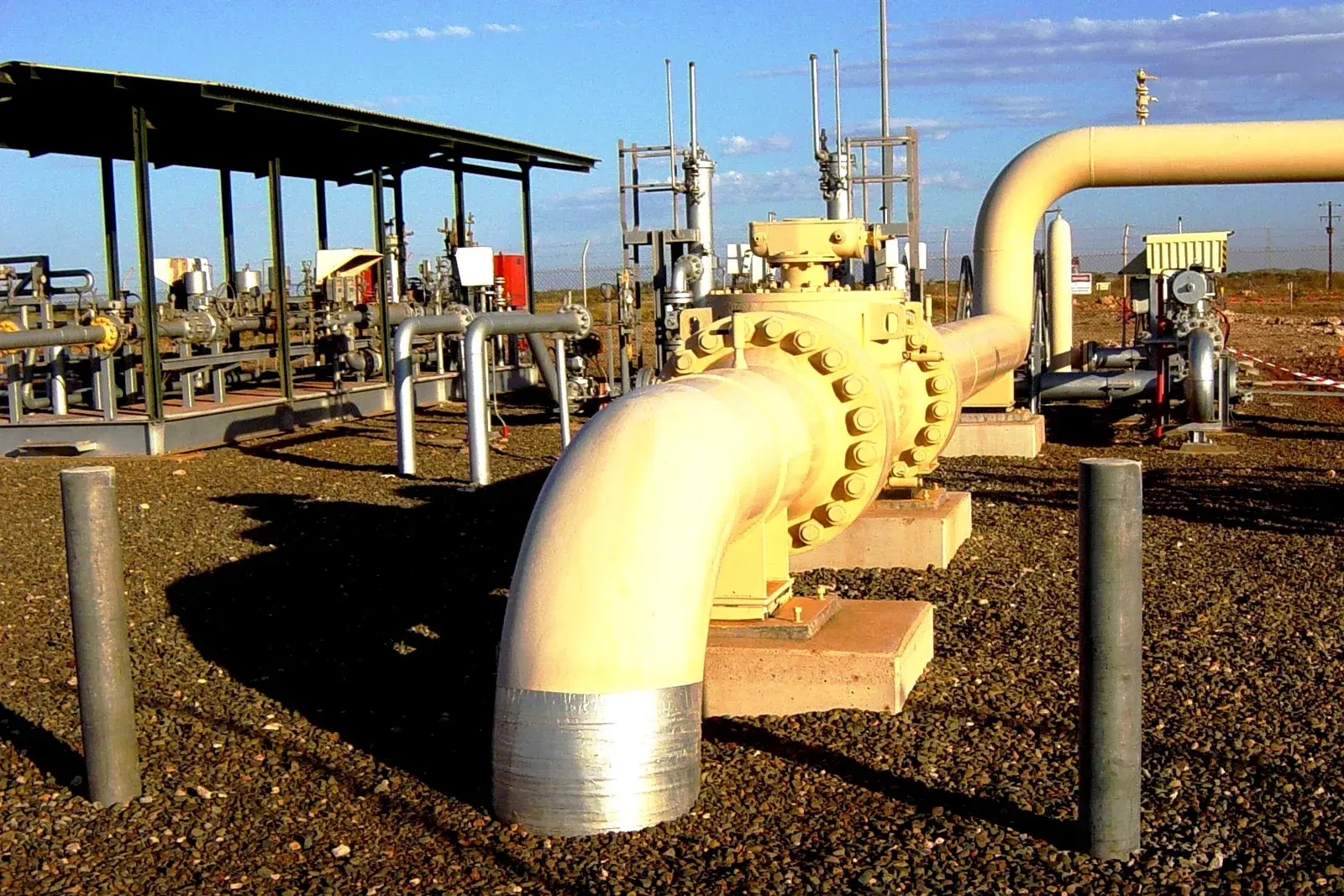 Gas pipeline under construction